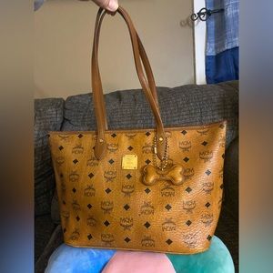 Authentic MCM TOTE with Dog bone charms